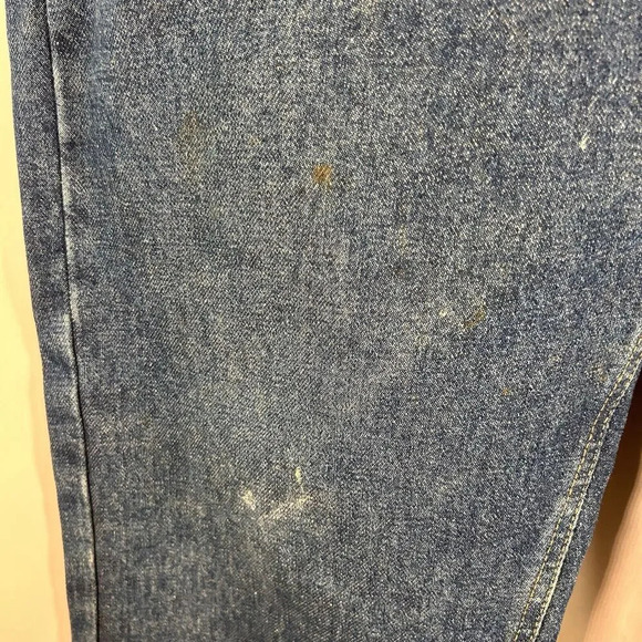 Carhartt Jeans Men's 34x30 Dark Wash Blue Denim Relaxed Fit Work Pants Cotton - Picture 4 of 12